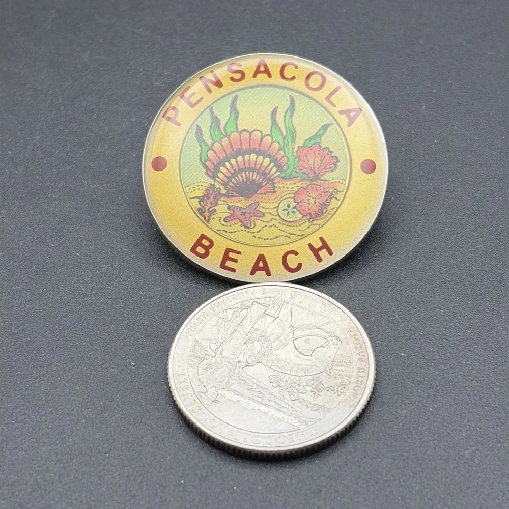 Pensacola Beach Florida Seashells‎ Ocean Lapel Hat Pin